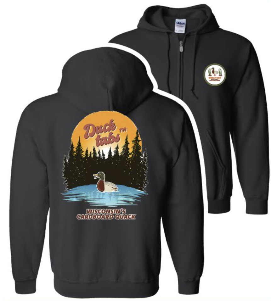 Ducktabs Black Sunset (back) Zip up with Logo on front