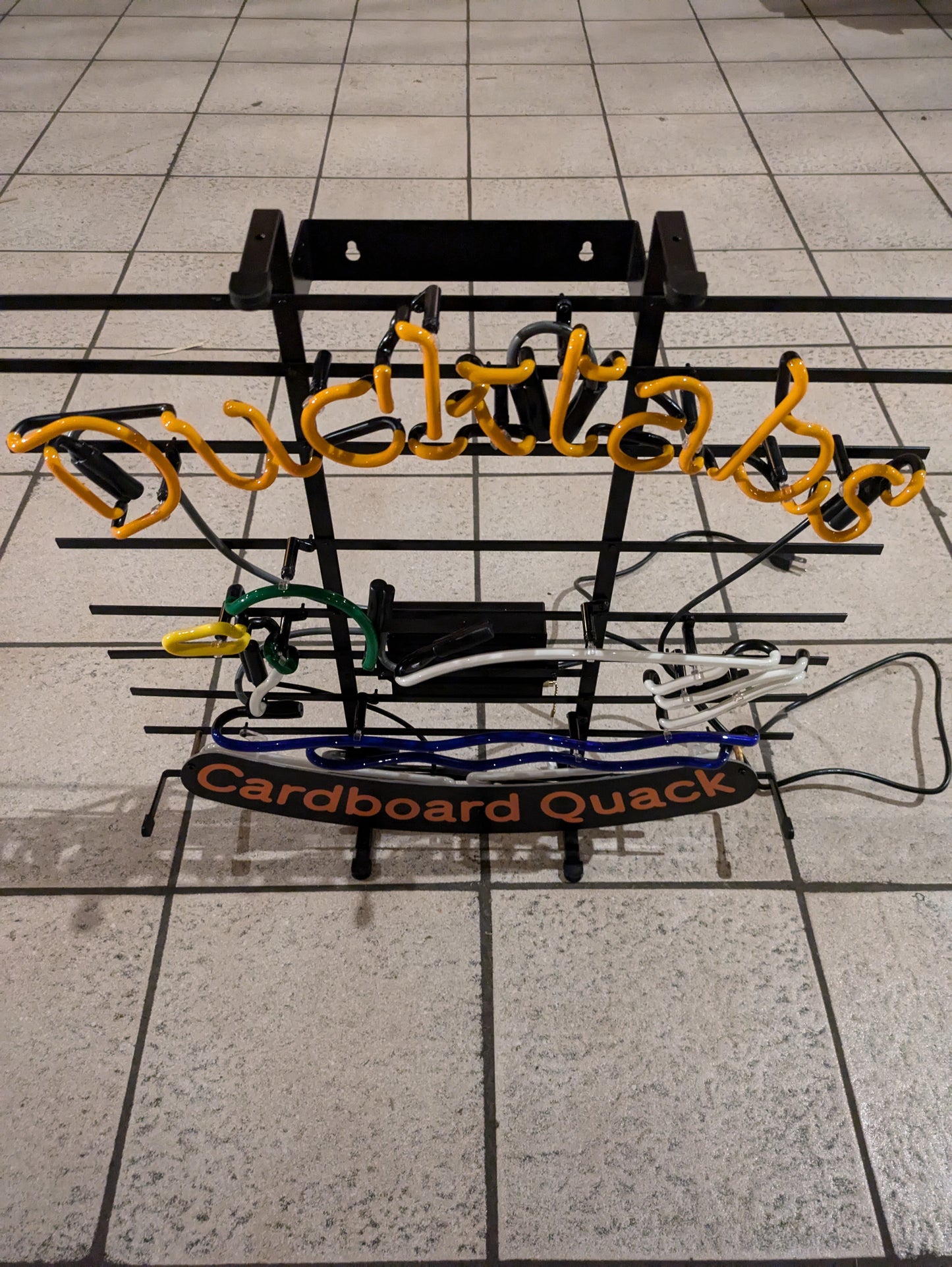 Ducktabs Cardboard Quack Neon | Real Glass Sign
