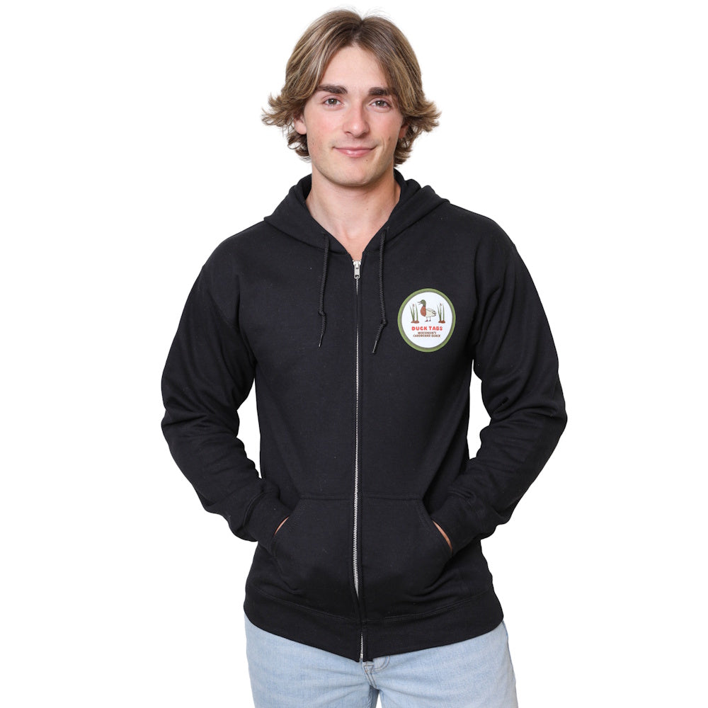 Ducktabs Black Sunset (back) Zip up with Logo on front