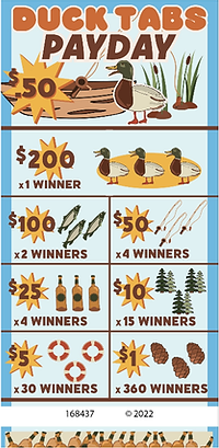 Ducktabs Payday 4000ct Wisconsin Pulltabs